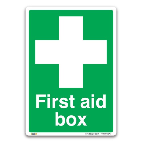 First aid box sign - box,