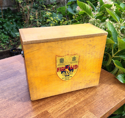 Vintage wooden first aid case - first,