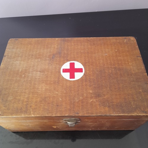 Vintage first aid kit with - first,