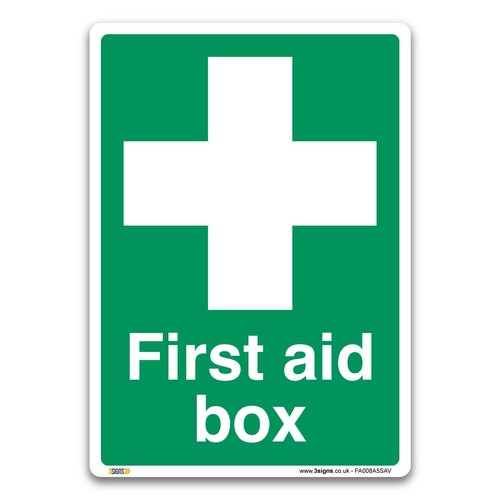 First aid box sign - first,