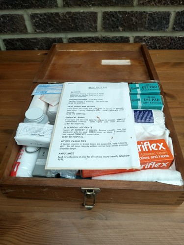 Vintage first aid box - vintage,